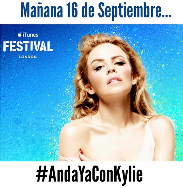 Los40's tweet photo. Mañana no te pierdas @40Andaya porque pondrán en juego 1 viaje a Londres para ver a @kylieminogue en @itunesfestival! http://t.co/xrp3mpPw4R