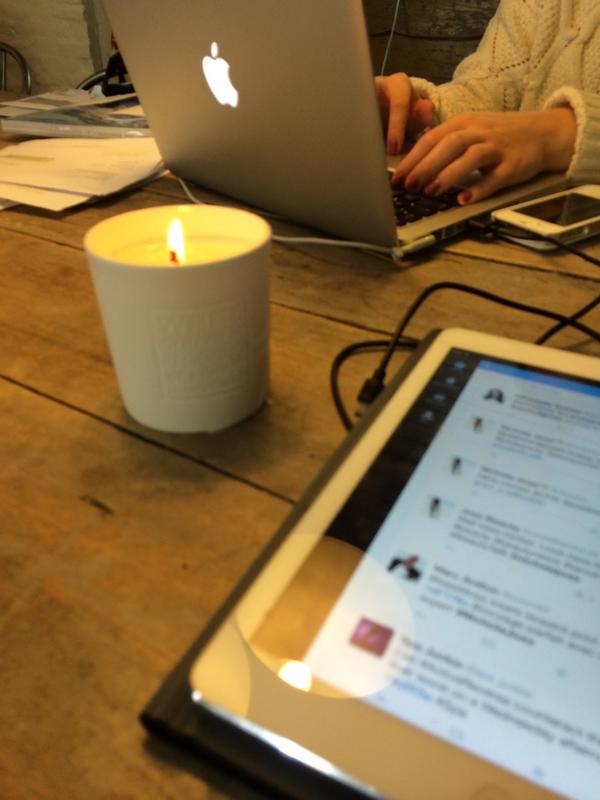 My relaxing candle to get me thru today after a hectic fashion week in London #backstagebeauty #LFW #beauty  Breathe.