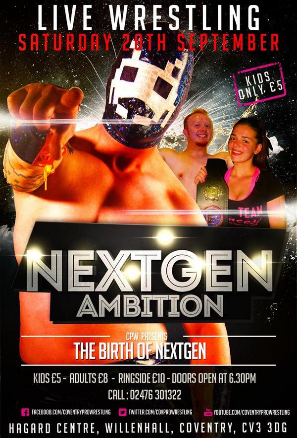 We're shooting at @CovProWrestling Saturday night, if you're running an #event in #Coventry then get in touch!