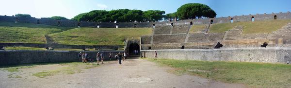 #ItalyTour2014 Day 2. The Amphitheatre in Pompeii - chariots, gladiators and all that!!