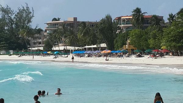 #feelingHotHotHot in #Barbados #Caribbean 's best vacation spot. #sunrays and aqua blue water.