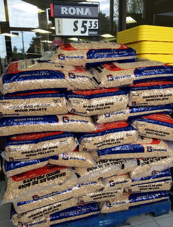 RonaCornwall's tweet photo. Softwood pellets are here. Pick up price is $5.35/bag. We are open until 8pm Thursday and Friday. http://t.co/lPbEvJrkAl