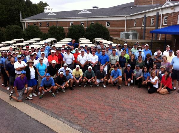 staceysimms's tweet photo. Great crowd for the #JasonRay Memorial @LibertyMutual Invitational today at @RiverRunCCNC #golf #unc http://t.co/8y9JXpgZEQ