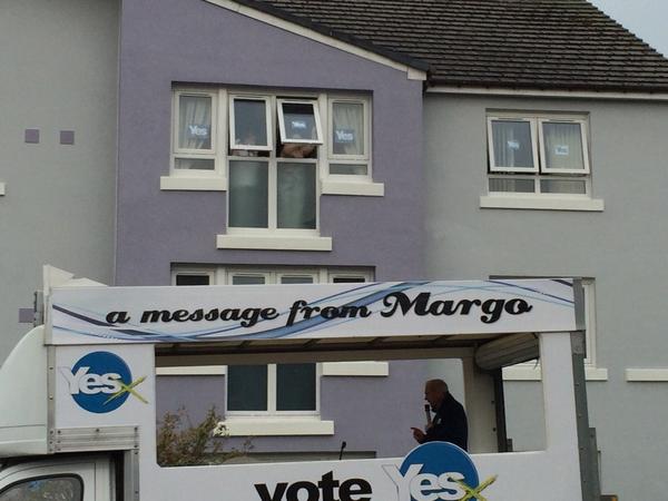 heatherw1976's tweet photo. Yes posters going up in Nitshill after @NaeFear has spoken from @MargoMobileYes http://t.co/1YhX3B7sSu