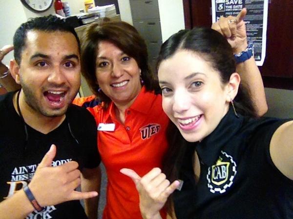 UTEPCAB's tweet image. Meeting today at 12:30 at the CAB Garage! This meeting's theme is take a selfie with the CAB Interns!!