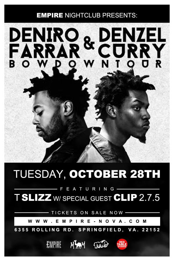 ZACTAVIS_BINKZ's tweet photo. 10-28-14 @RavenxMiyagi @DeniroFarrar live in #va with @TheRealTSliZz &amp; @Clip275 at @EmpireNOVA #BowDownTour #midieast http://t.co/RGTA6BrkB5