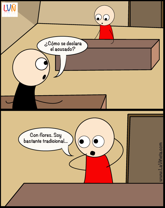 lavinieta's tweet photo. #humor #declararse  ¿Cómo se declara el acusado? http://t.co/9XeXYIxq5o