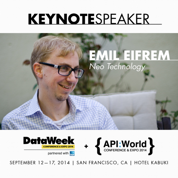 StephenPiment's tweet photo. Good talk. @APIworld Graph all the Things! with @emileifrem http://t.co/dKtBcDsLqi #dataweek #neotechnology http://t.co/H6klTIcfH4