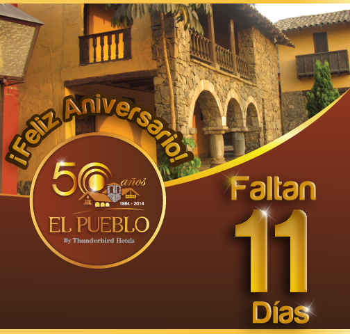 elpuebloresort's tweet photo. Ya solo Faltan 11 días. ¡Ven a celebrar nuestros 50 años! #Aniversario #ElPuebloresort 
Reservas: 612-6410 / 616-3141 http://t.co/FSwpjkXW1s