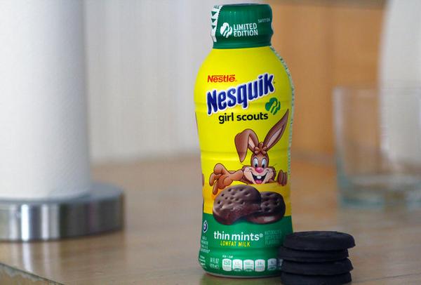 JeromeDist's tweet photo. Limited Edition @NestleNesquik Thin Mint now available in c-stores! http://t.co/F39mHmM9cu