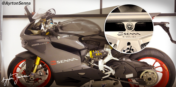 ayrtonsenna's tweet photo. A @DucatiMotor foi ao @instayrtonsenna entregar o modelo 001 da Panigale 1199.  Além desta, só mais 160! #SennaSempre http://t.co/P8BHV7bhVp
