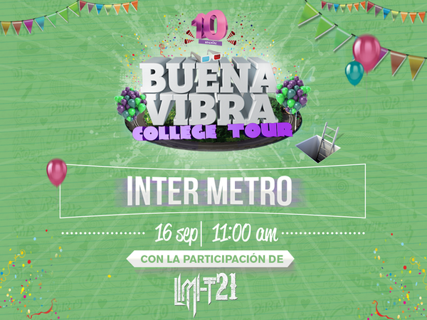 jeeppr's tweet photo. ¡Mañana te esperamos en la #InterMetro! Estaremos desde las 11AM en el @BuenaVibraPR College Tour #BVCT @interocs http://t.co/TYdmRqxwqb
