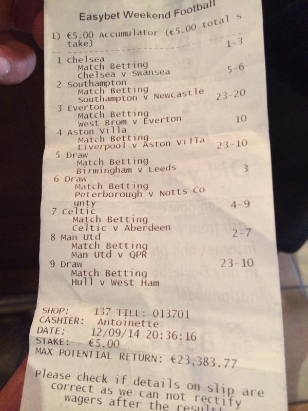 “<a href="/FootyAccums/">Footy Accumulators</a>: Ridiculous bet! #bookiebashing ”not a bad result lol"