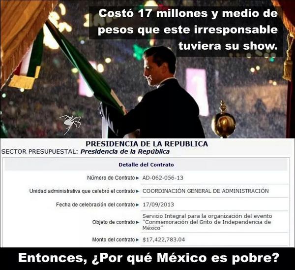 5AMIREZ36's tweet image. Despilfarro del mugriento @EPN  esto fue el 2013 este año será más del doble hay que pagar más acarreados.