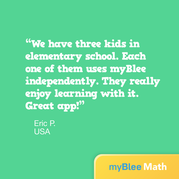 Kids enjoy learning! Thanks for your words, Eric! #math #edtech #apps