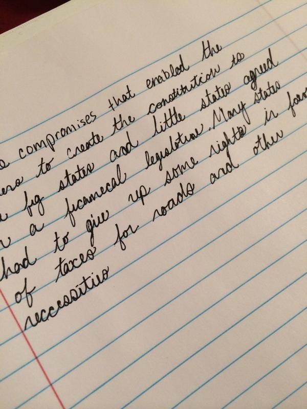 __Tra's tweet photo. Who fucking with my cursive handwriting 💪💪 #BiologyHomework http://t.co/TXq3BNuh2K