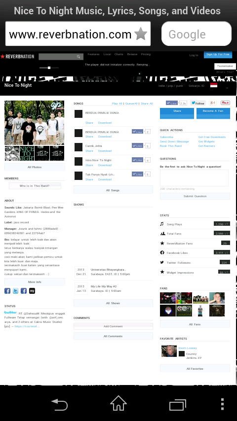 Selamat pagi!Selamat beraktifitas,Check This Out! NTN in Reverbnation.com/nicetonight. Enjoy Listening or Download✌.Thank's