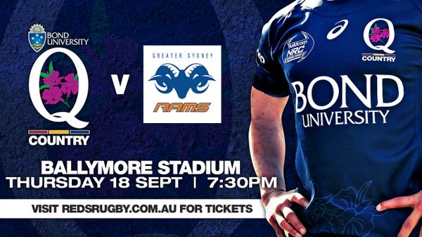Get down to Ballymore this Thurs night &amp; see <a href="/QLDCountry_NRC/">Queensland Country</a> take on <a href="/Rams_Rugby/">Greater Sydney Rams</a>! Tickets: bit.ly/1wltQhd