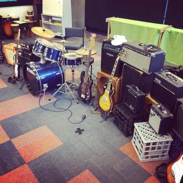 My guitar ensemble at Clifton Hill Primary perform Long Way To The Top at assembly today, who said school isn't cool?