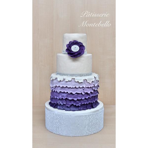 Purple ombré wedding cake!!! #montrealweddings#montreal#bakery#montrealpastryshop#patisseriemontebello 514.321.5567
