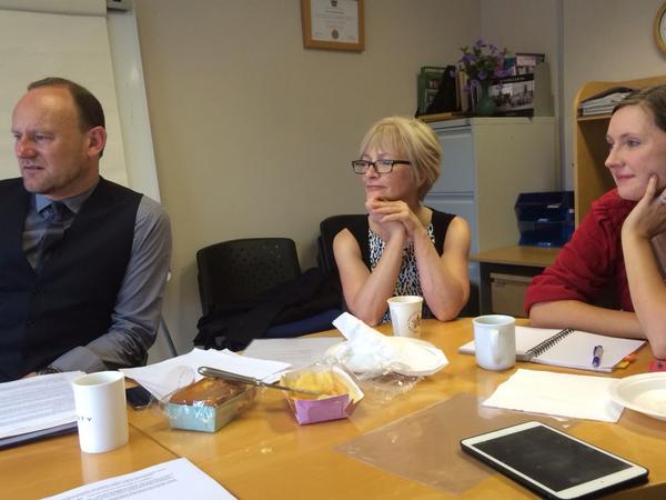 Members of <a href="/MertonChamber/">Merton Chamber</a> board at our meeting this morning and we have cake
