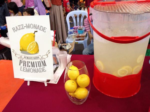 Loving the lemonade at the Gaza 2.0 Charity Carnival at TTDI Community Centre <a href="/ttdiTV/">ttdiTV</a>
