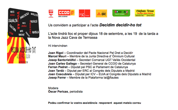 Dijous 18 de Setembre a les 19 h acte obert a la ciutadania a la <a href="/NovaJazzCava/">Nova Jazz Cava</a> de #Terrassa Decidim decidir-ho tot