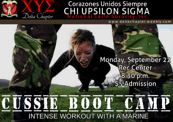 CUS_Delta's tweet photo. #WeakHeartsNeedNotTry Cussie Bootcamp! $5 Admission http://t.co/AIAzJtVq9C