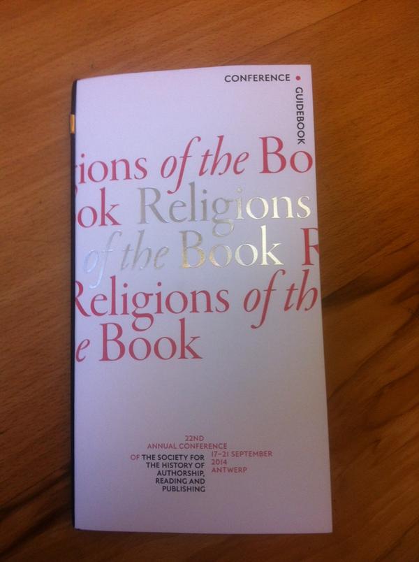 SharpAntwerp's tweet photo. Say hi to the conference guidebook! http://t.co/X0xgo72SyU