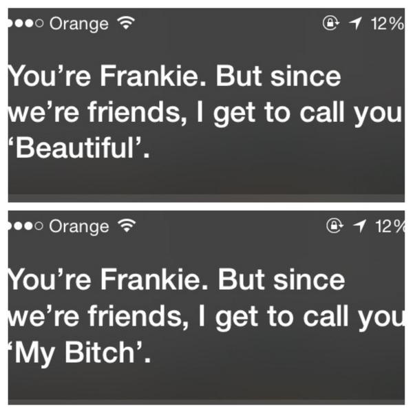 frankie_vickers's tweet image. Hahaha #SiriFun