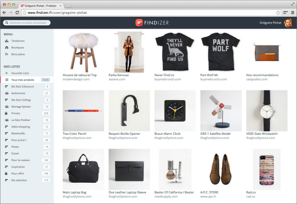 findizer's tweet photo. Nouvelle version de @findizer dévoilée ! Le #spotify du #shopping en ligne. Share &amp; Love ! http://t.co/IoyWw7fdGs http://t.co/ECakGlrw3R