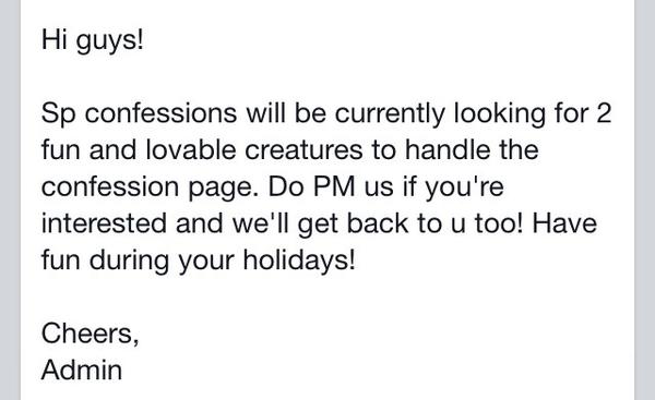 SP_Confession's tweet photo. We are recruiting!! http://t.co/oCk1plMLYA