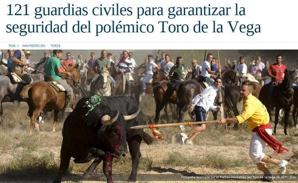 Zu_troy's tweet photo. El problema es que al que hay que defender es al toro! No los catetos de las lanzas. #NoAlToroDeLaVega http://t.co/9ci6GCdLOp