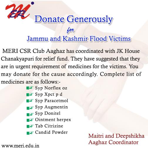 MeriCollege's tweet photo. #MERI - Donate Generously for #Jammu &amp; #Kashmir Flood Victimshttp://wp.me/p4iyfw-1rO http://t.co/PEMIOxHzhG