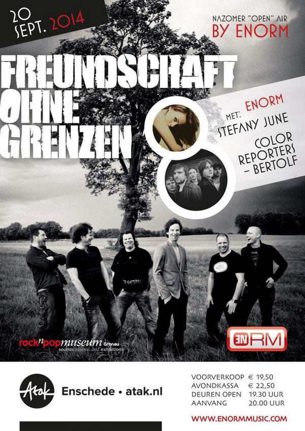 enormmusic's tweet image. Zaterdag 20-09 - @enormmusic live at @Poppodium_Atak met @StefanyJune en de @ColorReporters. Don't miss it!!
