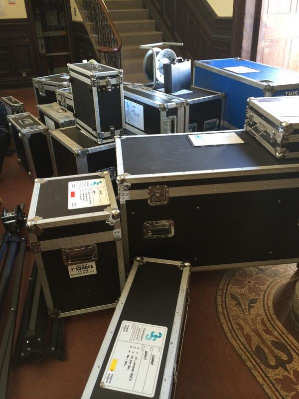 Set up is under way for @Create2014Co and the equipment is piling in. Big thanks to <a href="/ThirdSource/">Third Source</a>. 1 day to go!