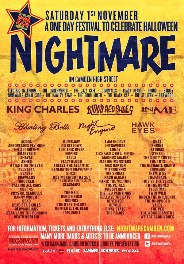 Here's the poster for <a href="/NightmareCamden/">Nightmare Festival</a> where we'll be playing at @BlackCap_Camden on the 1st of November.