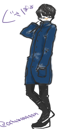 ロングコートのtwitterイラスト検索結果