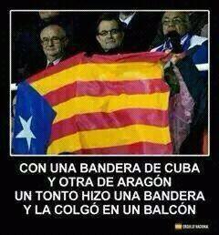 Colmenero's tweet photo. Con una bandera de Cuba y otra de Aragón... http://t.co/IftFUhVCL6