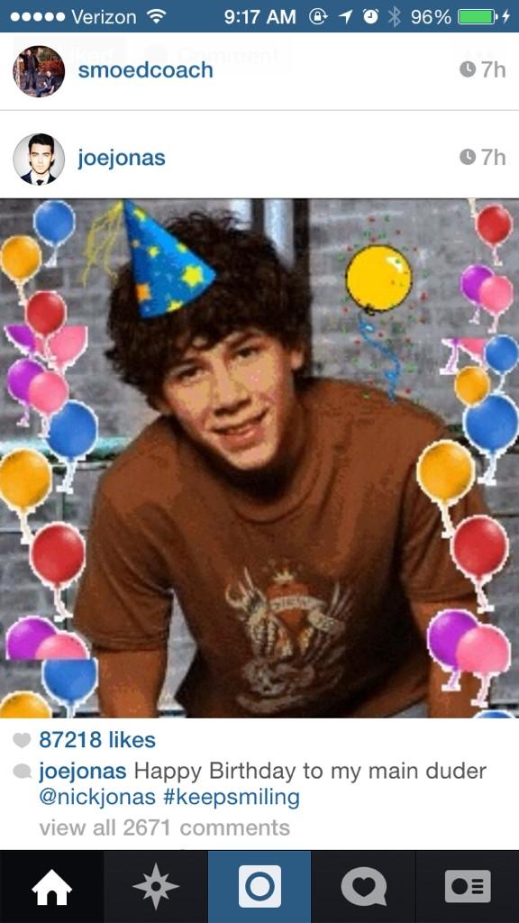 Happy birthday nick Jonas   
