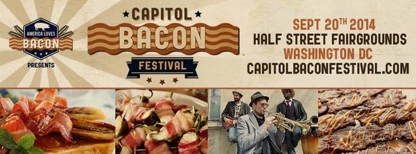 mericaluvsbacon's tweet photo. The Capitol Bacon Festival Sat., Sept. 20th on Half Street! http://t.co/RigRuvpDl5 [ Beer, Bands &amp; BACON ] #CBF2014 http://t.co/L2bs3fyddE