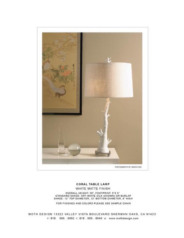 This gorgeous lamp from Moth Design out of Los Angeles would be perfect with one of our custom Lamp Shades.