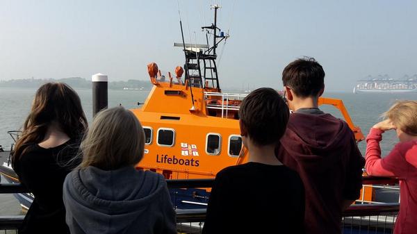 RHSCExcelsior's tweet photo. Learning all about the lifeboats and enjoying another sunny day. http://t.co/V1AuROsVmz