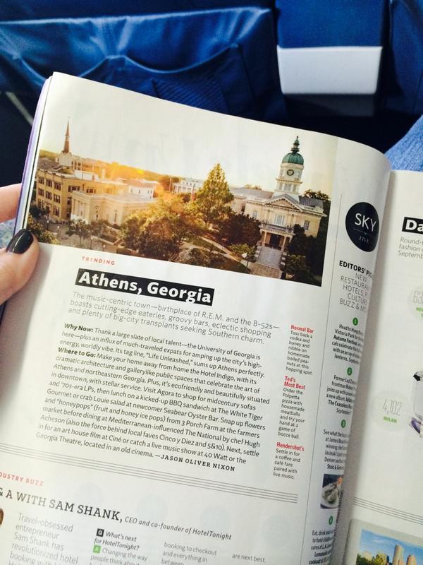 _AbbyJohnson_'s tweet photo. The world is finally starting to figure out that Athens is one of the greatest places on this planet #deltaskymag http://t.co/vjC73wrNIL