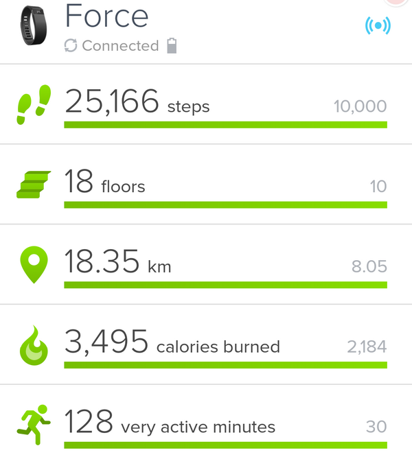This is what happens when you dance with your <a href="/fitbit/">fitbit</a> on for a couple hours :-)