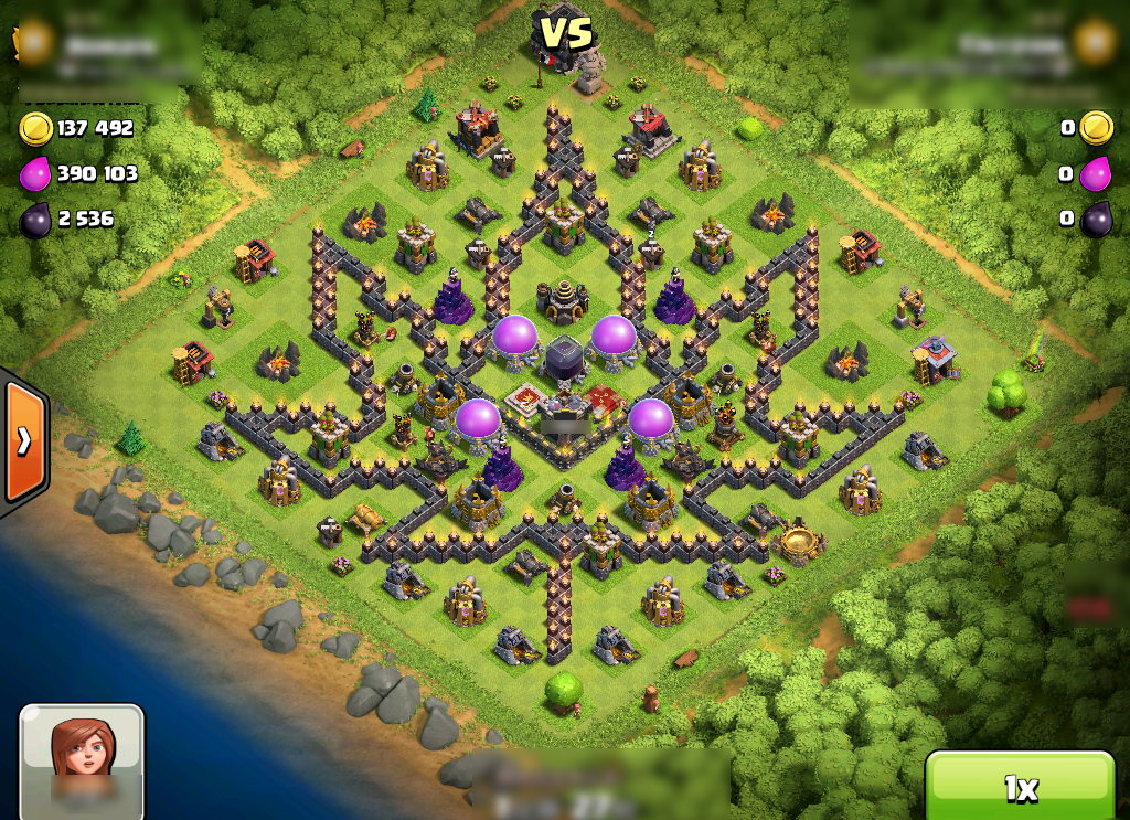 “Maple Leaf Clash of Clans Base” .