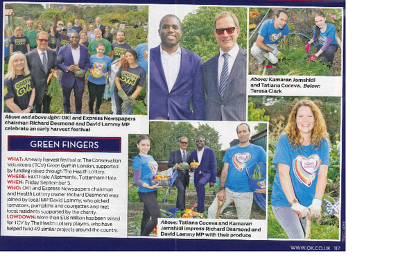 GreenGymOasis's tweet photo. Fame at last Check out TCV Haringey #GreenGym in this week OK magazine @TCVHaringey @TCVtweets http://t.co/rBCu8azheo
