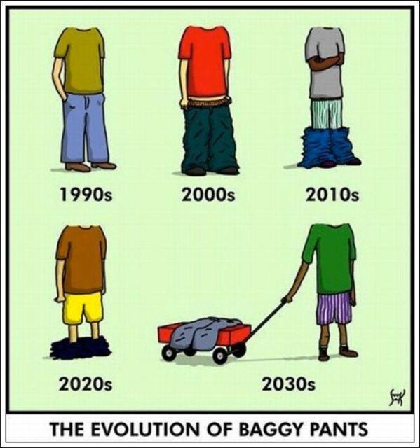 MensHumor's tweet photo. The evolution of baggy pants... http://t.co/ESd4WOhXXs