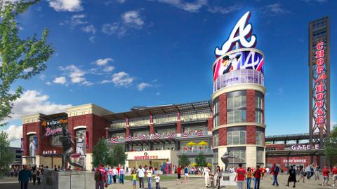 More brick MT @homeofthebraves: Another view of #SunTrustPark,And yes, that is the Chop House. ” #overdone