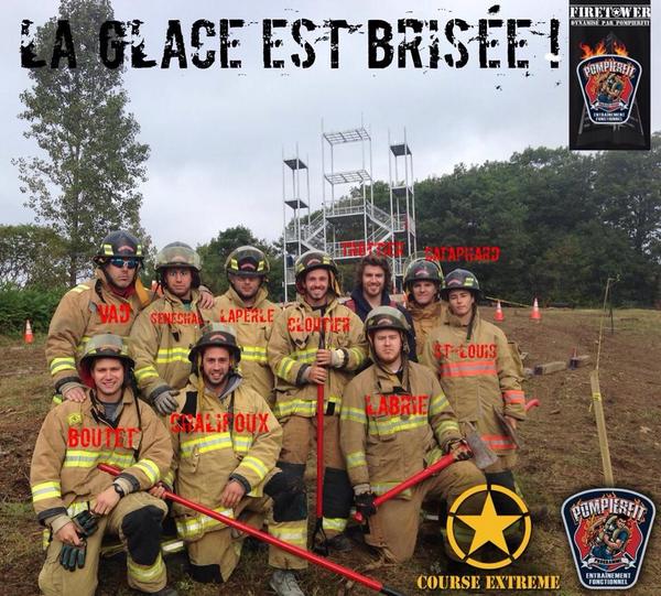 PompierFit's tweet image. La glace est brisée! PompierFit à la course extrême de St-Calixte!